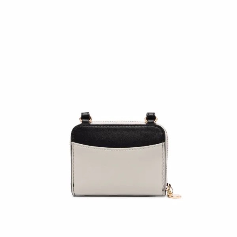 Stella McCartney Black and Cream Mini Crossbody Bag - Picture 2 of 16